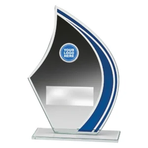 Blue tide runner glass with glass construction