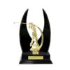 -gold Dark brown / gold timber buildup golf with timber / plastic construction