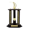 -gold Dark brown / gold timber buildup golf with timber / plastic construction