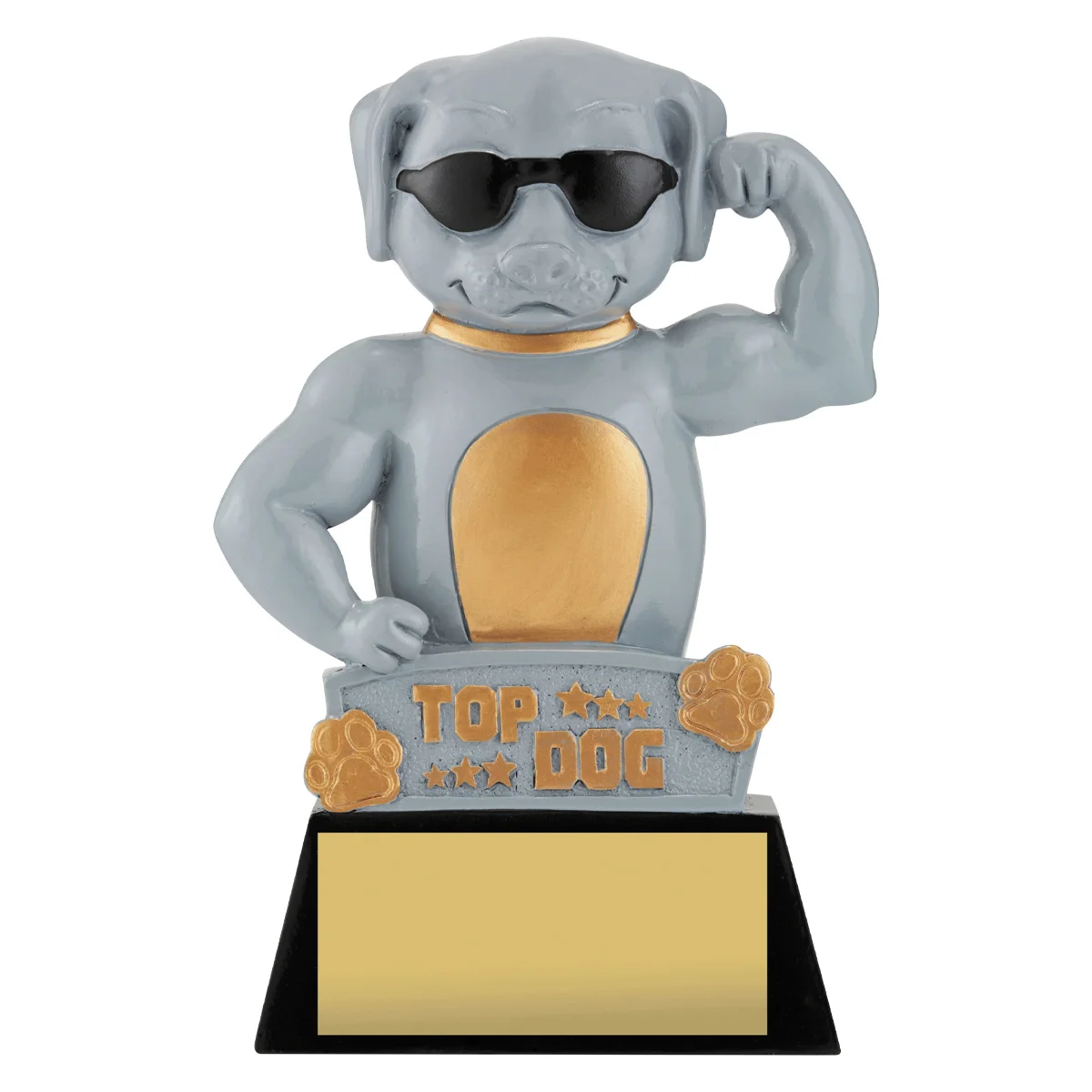 12514-silver Silver top dog with resin construction