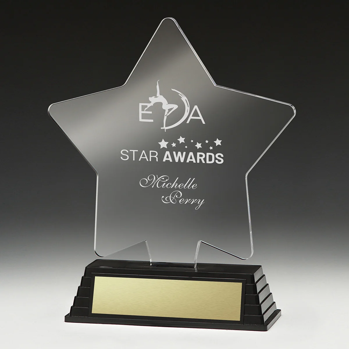 at155-grey-bg Torchlite star with acrylic construction