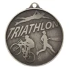 mc17s-silver Silver triathlon medal with metal construction