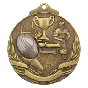 Gold two tone medal with metal construction