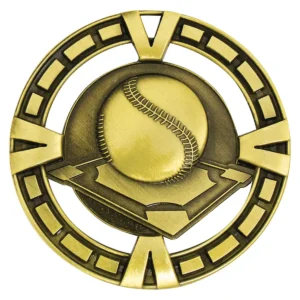 Gold varsity baseball / softball with metal construction