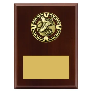 Walnut varsity plaque - athletics with timber / metal construction