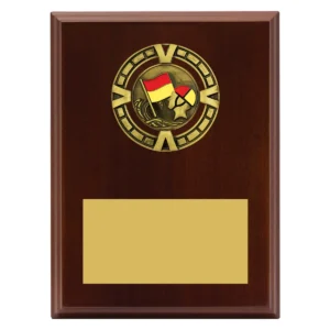 Walnut varsity plaque - lifesaving with timber / metal construction