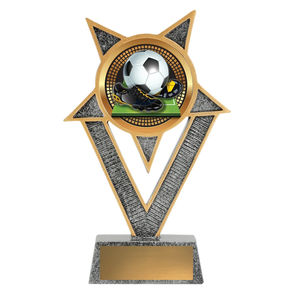 ven04a-silver Silver ventura - football with resin construction