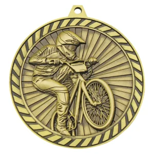 Gold venture medal bmx with metal construction