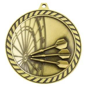 Gold venture medal darts with metal construction