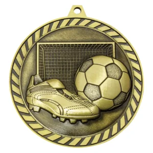 Gold venture medal football with metal construction