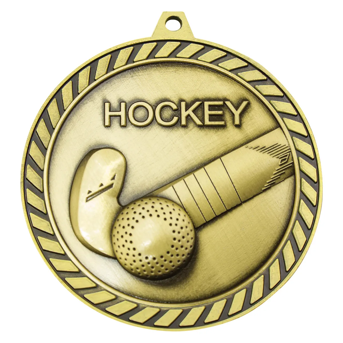 mmv644g-gold Gold venture medal hockey with metal construction