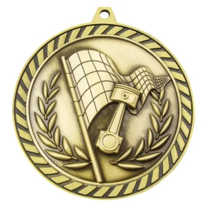 Gold venture medal motorsport with metal construction