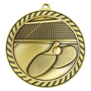 Gold venture medal table tennis with metal construction