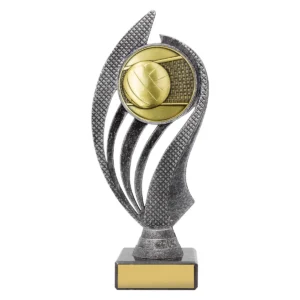 Silver & gold volleyball husky with plastic / metal / marble construction