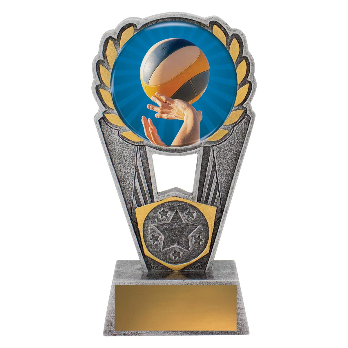 psc271a-silver Silver volleyball polaris - colour with resin construction