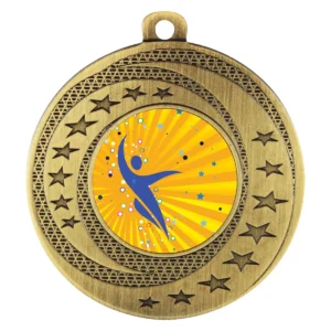 Gold wayfare - abstract with metal construction