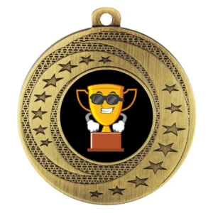 Gold wayfare - character with metal construction
