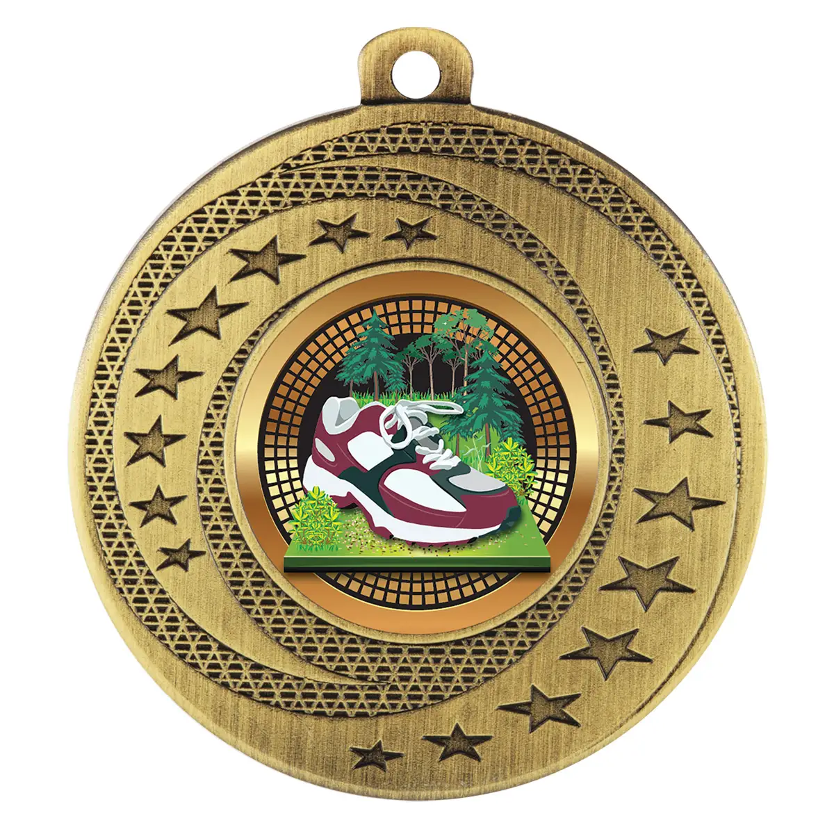 bsw125g-gold Gold wayfare medal - cross country with metal construction