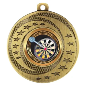 Gold wayfare medal - darts with metal construction