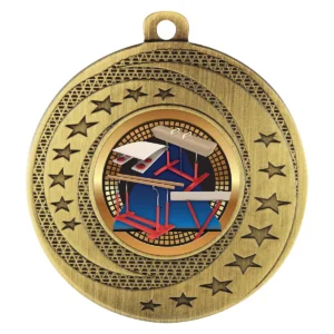 Gold wayfare medal - gymnastics with metal construction