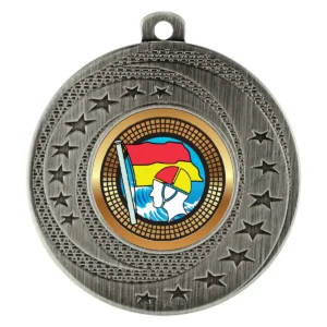 Silver wayfare medal - lifesaving with metal construction