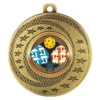 bsw171g-gold Gold wayfare medal - pickleball with metal construction