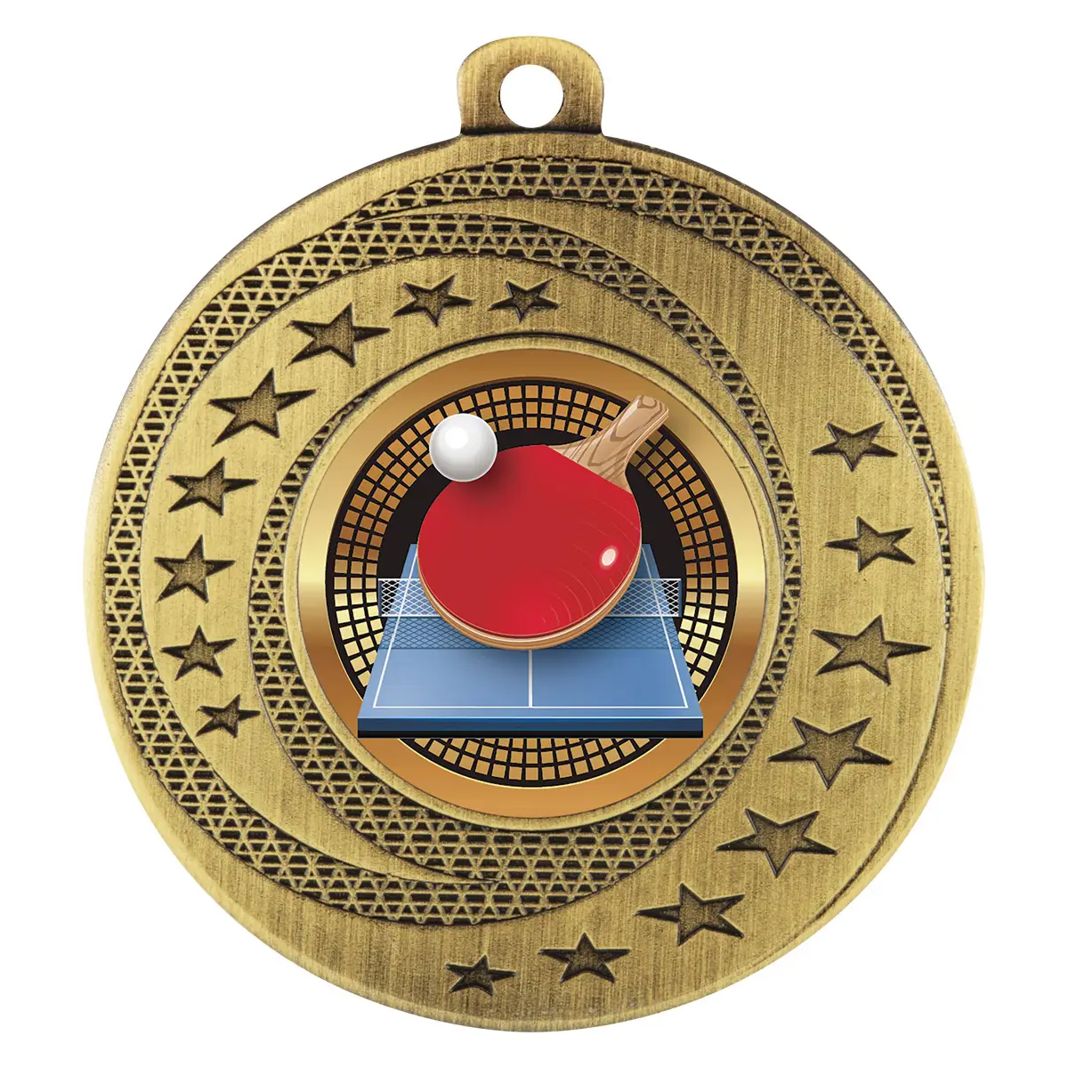 Gold wayfare medal - table tennis with metal construction