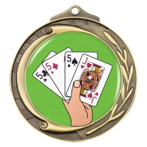 Gold wreath - cards with metal construction