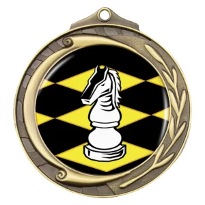 Gold wreath - chess with metal construction