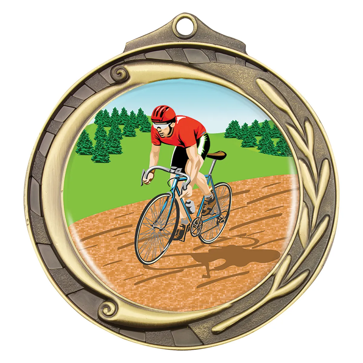 wmk55g-gold Gold wreath - cycling with metal construction