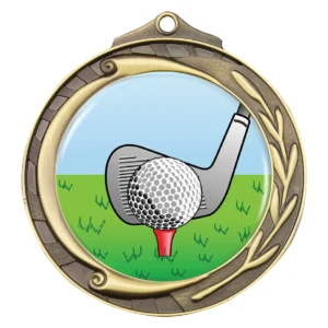 Gold wreath - golf with metal construction