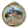 wmk117g-gold Gold wreath - motocross with metal construction