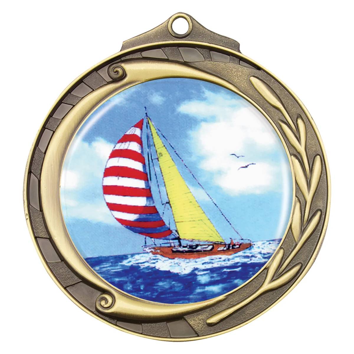 Gold wreath - sailing with metal construction
