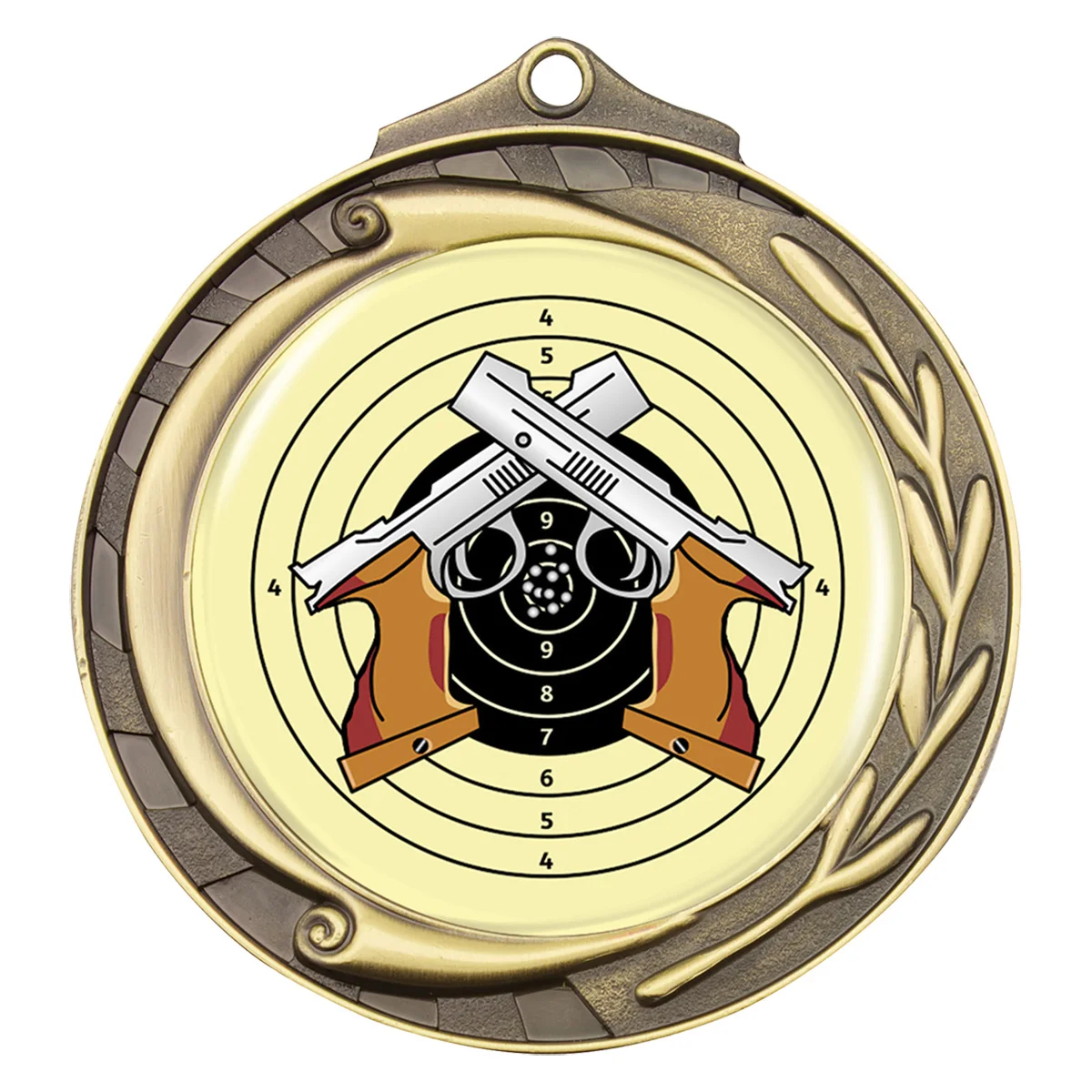 wmk152g-gold Gold wreath - shooting with metal construction