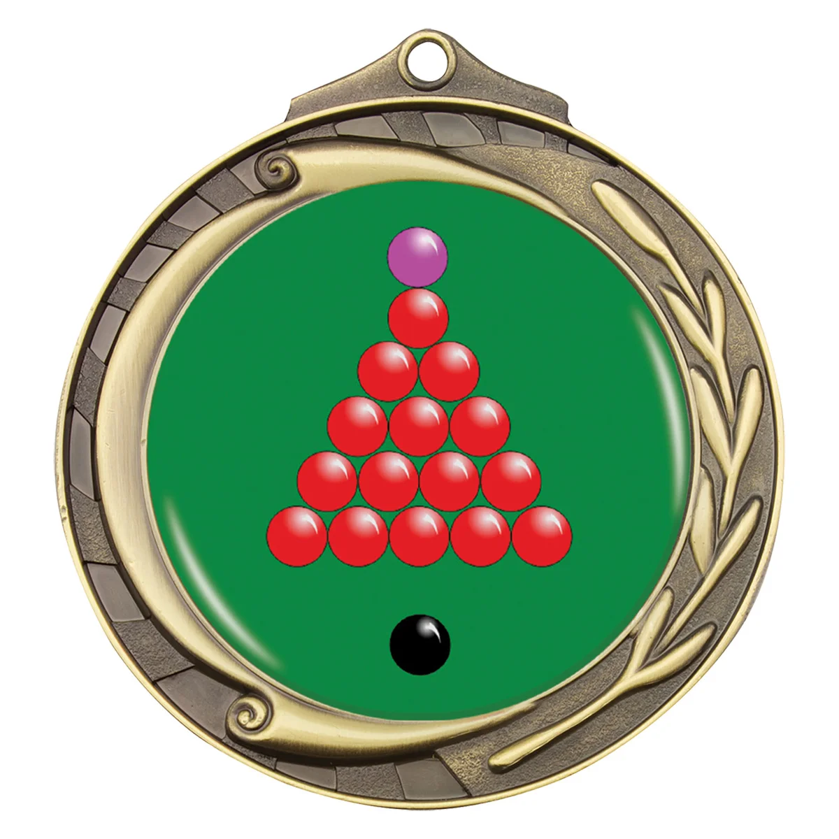 wmk158g-gold Gold wreath - snooker with metal construction