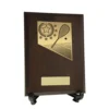 Cherry / gold plaque with squash trim with timber / resin construction