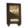 Cherry / gold plaque with squash trim with timber / resin construction