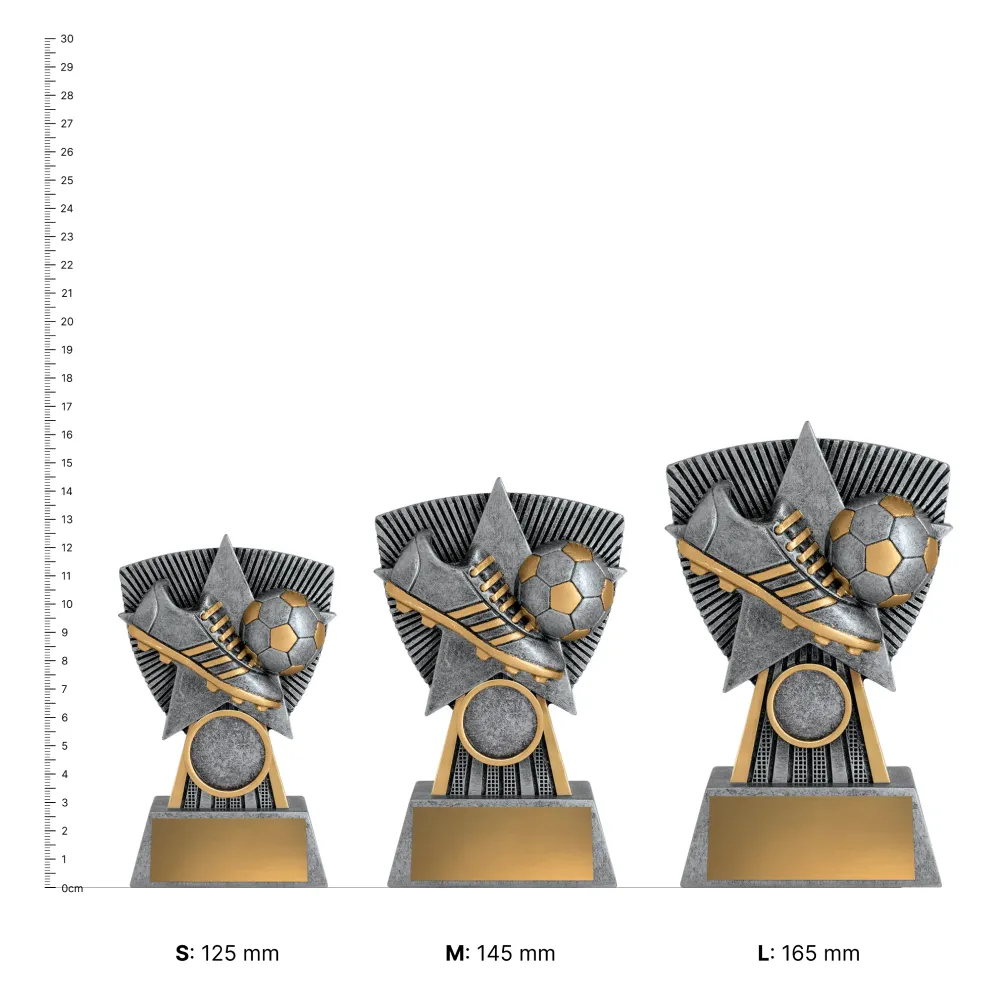 Acrobat Football Acrobat Football trophies next to ruler