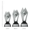 American Football Nighthawk American Football Nighthawk trophies next to ruler