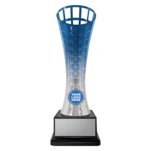 Clarion Cup Silver and Blue with plastic construction