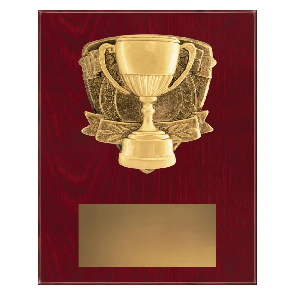 Cup Nova Plaque small Cup plaque with cup emblem on a wooden plaque.