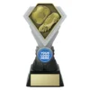 Football Diamond Gold medium Gold diamond - football with plastic construction