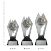 Football Shadowcrest trophies next to ruler