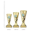 Gardening Carnival Cup trophies next to ruler