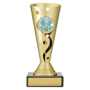 Gold carnival cup - gardening with plastic / marble construction