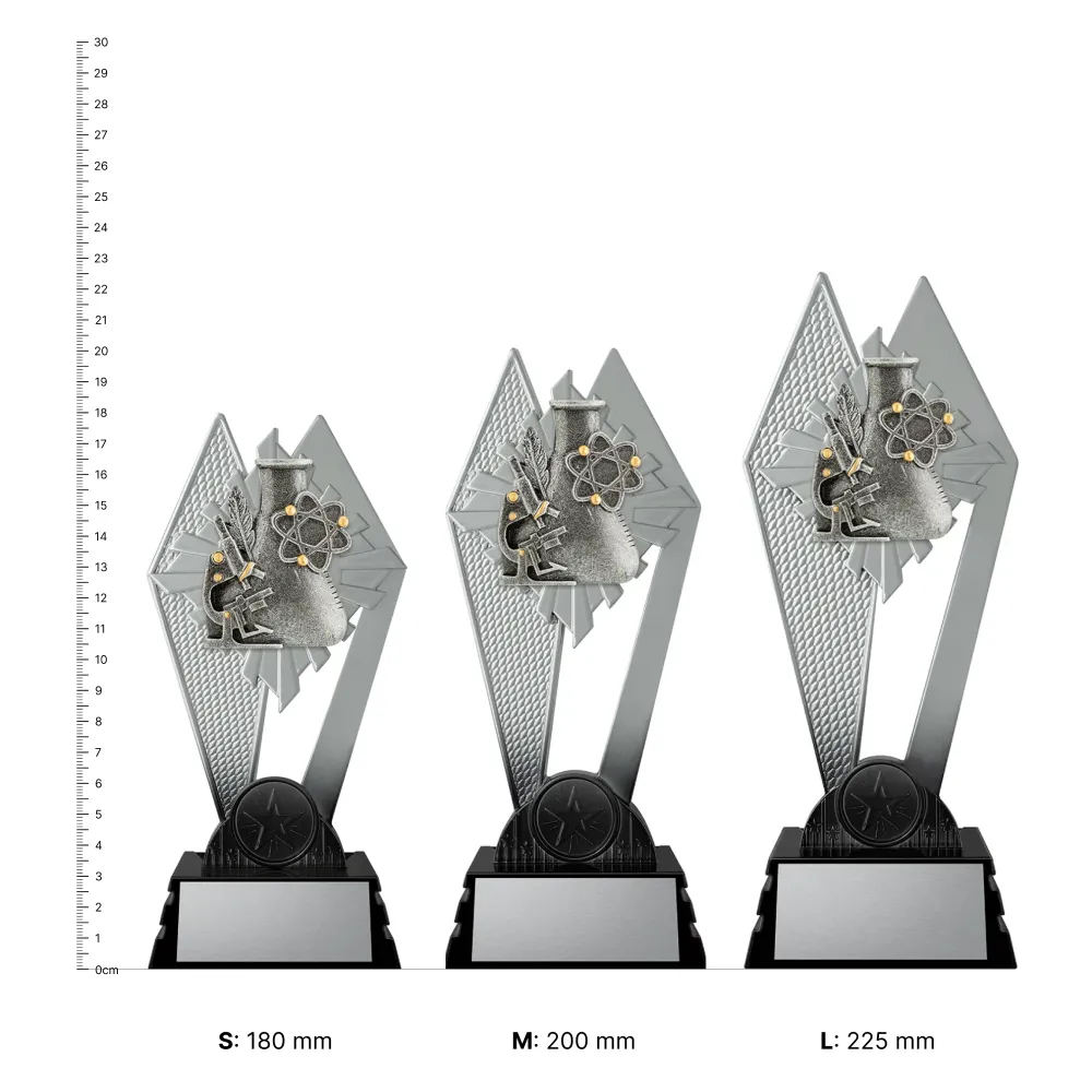 Science Shadowcrest trophies science Shadowcrest trophies next to ruler