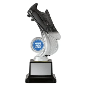black and silver vespa soccer with plastic / marble construction