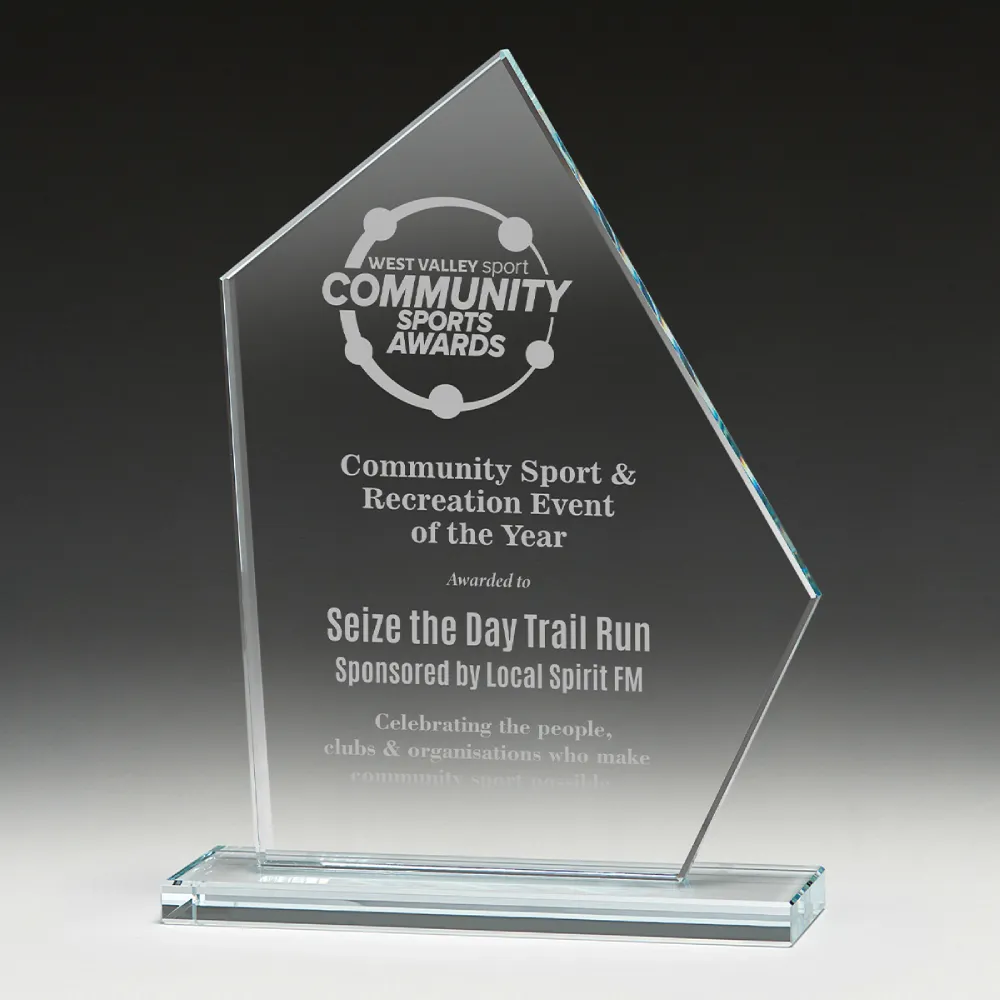 Vista Glass vista glass award with glass construction